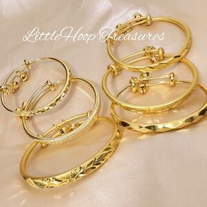 children gold bangles, toddler gold bangles, baby gold bracelets